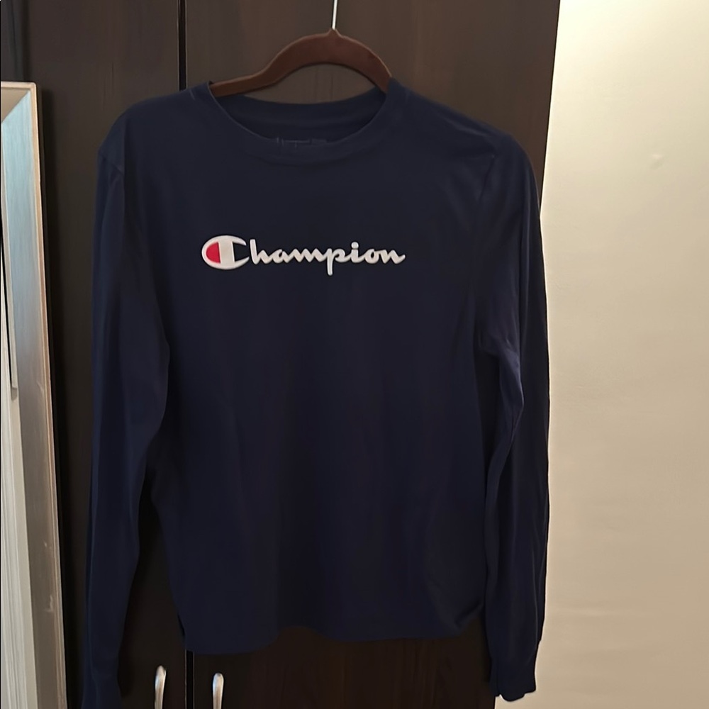 Champion Navy Long Sleeve Shirt